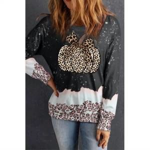 NEW LOVESOFT leopard pumpkin dip-dye sweatshirt in charcoal
